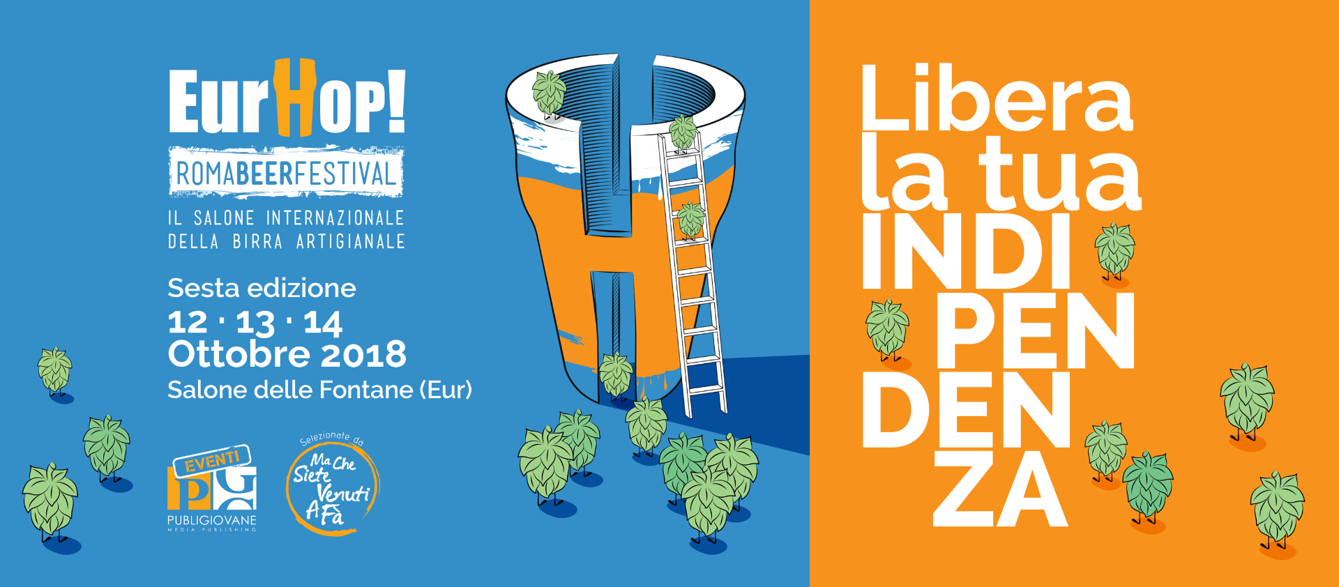 Dal 12 al 14 Ottobre 2018 la sesta edizione di EurHop! Roma Beer Festival