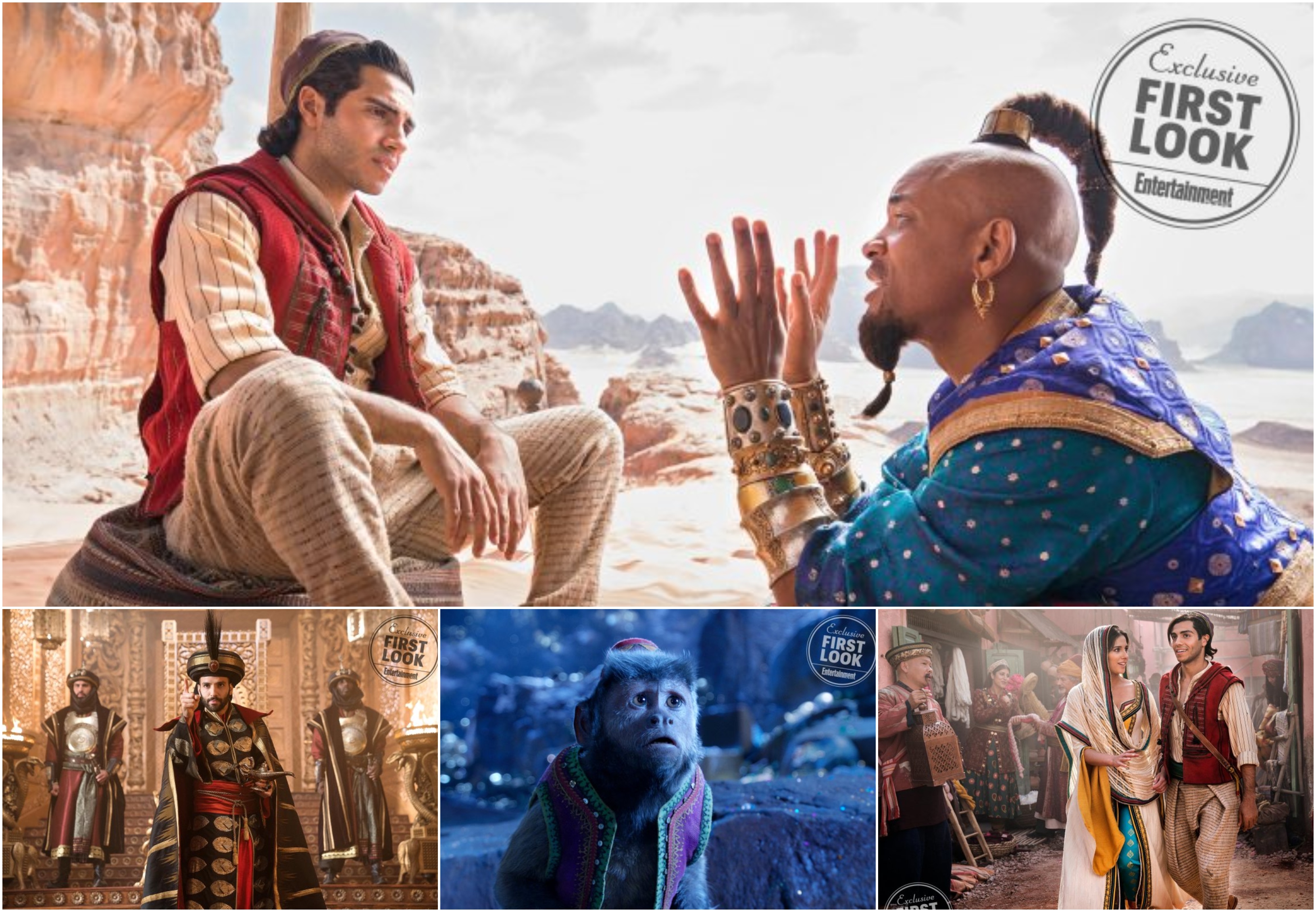Aladdin: tutte le nuove foto del live-action inclusi Jafar, Jasmine, Abu e il Genio