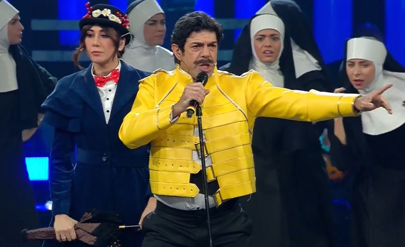 Sanremo 2019: Favino sul palco come Freddie Mercury