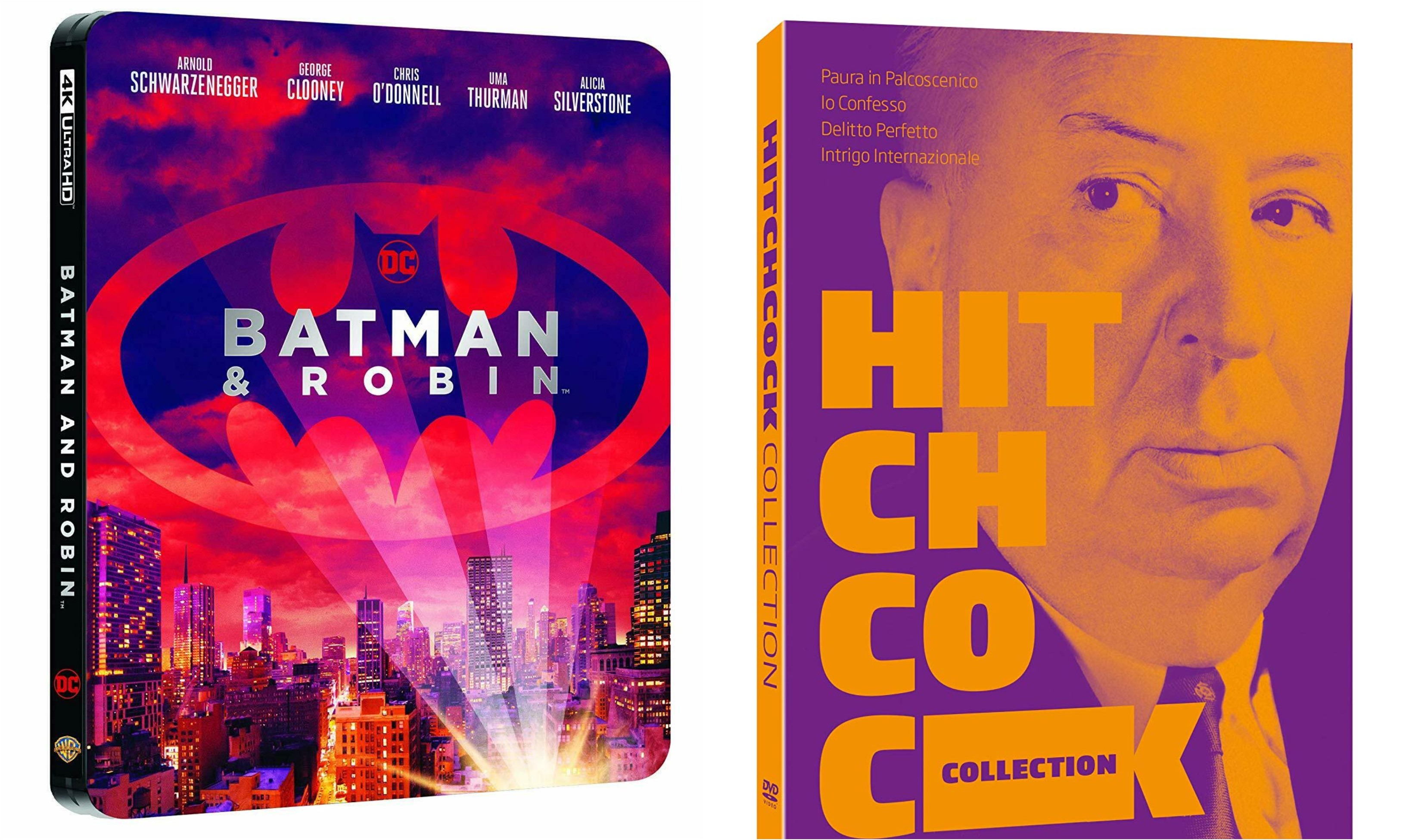Home video Warner Bros: “Batman & Robin” 4K e “Hitchcock collection” in DVD