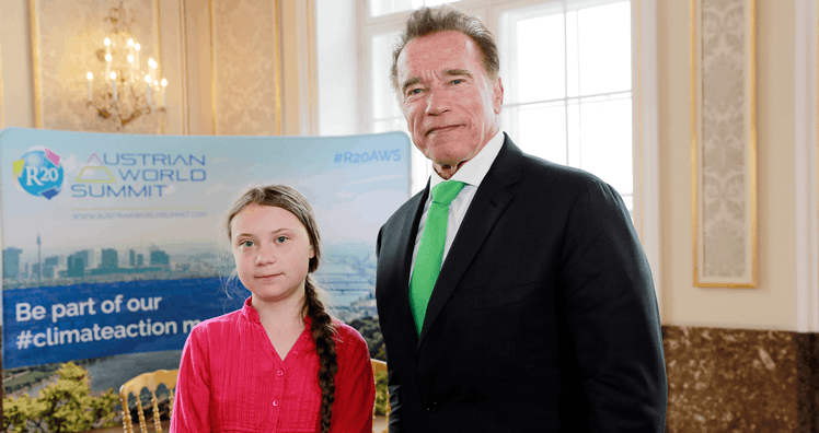 Schwarzenegger e Greta Thunberg in bici a Santa Monica: dopo DiCaprio anche l’incontro con Arnold