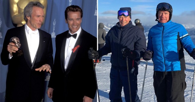 Arnold Schwarzenegger e Clint Eastwood insieme sulla neve e il web impazzisce