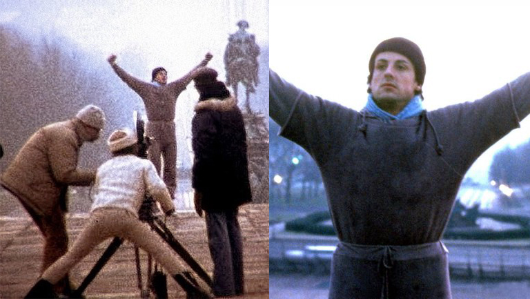 Rocky e la rara foto dal set durante un’iconica scena