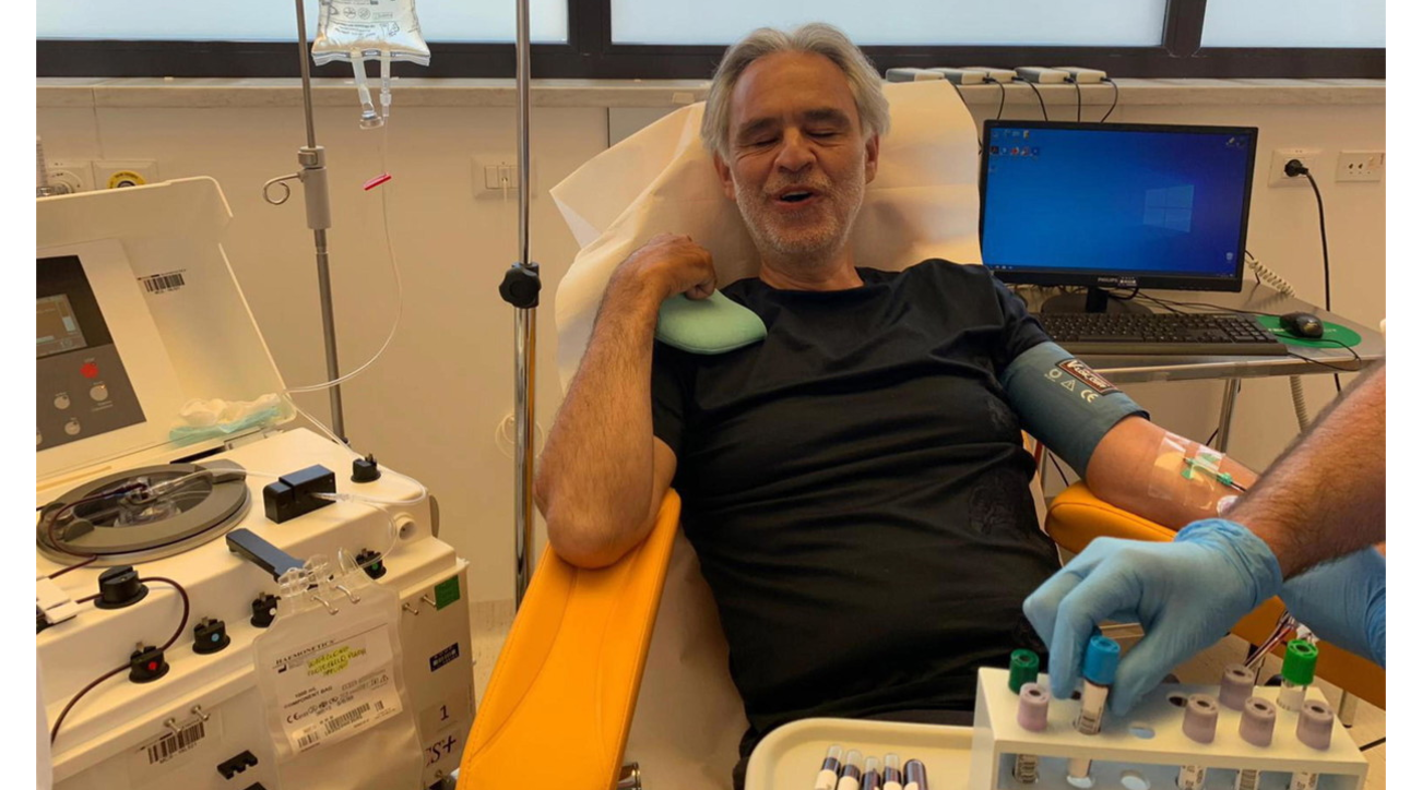 Anche Andrea Bocelli ha avuto il Coronavirus: adesso dona il plasma