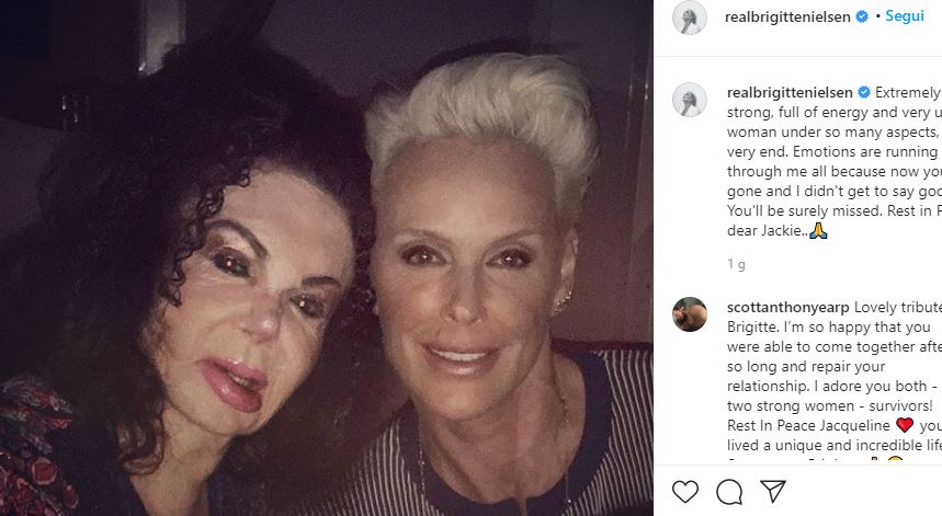Brigitte Nielsen ricorda Jackie Stallone, sua ex-suocera
