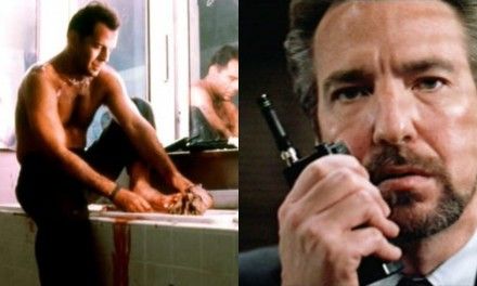 Die Hard, le scarpe di gomma di Bruce Willis nella scena dei vetri, la perdita dell’udito e l’infortunio di Alan Rickman