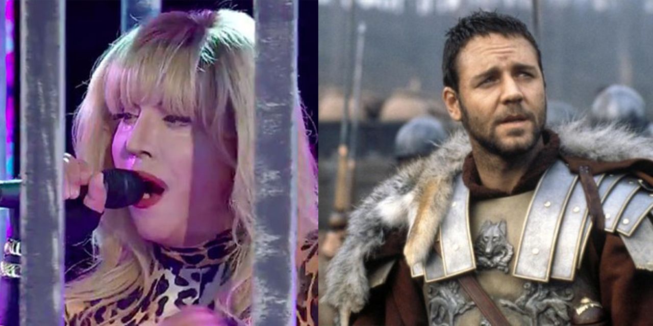 Tale E Quale Show: Luca Ward recita “Il Gladiatore” nei panni di Amanda Lear