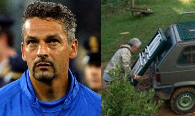 Roberto Baggio fotografato con la Panda e i fan si scatenano