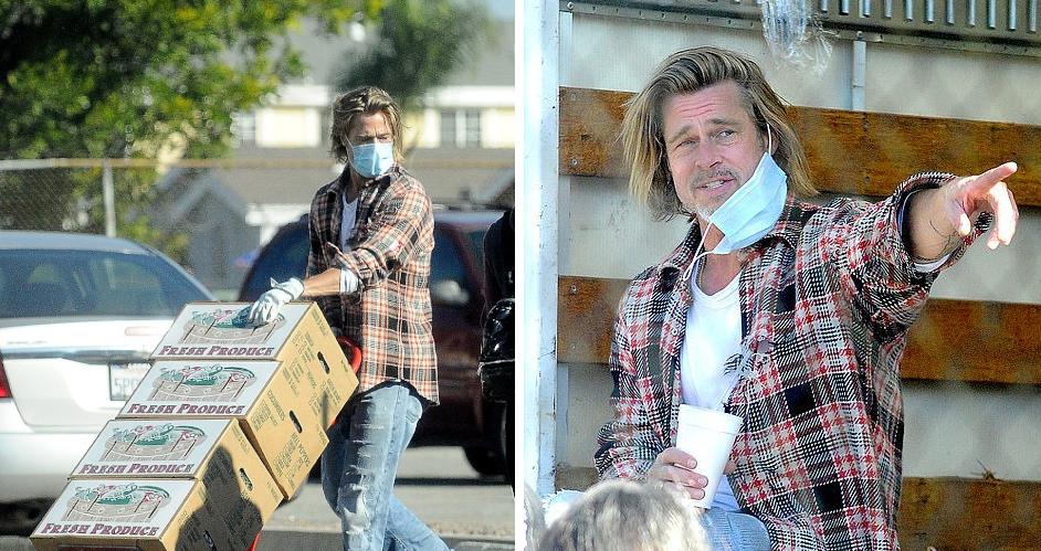 Brad Pitt cuore d’oro: distribuisce la spesa alle famiglie disagiate
