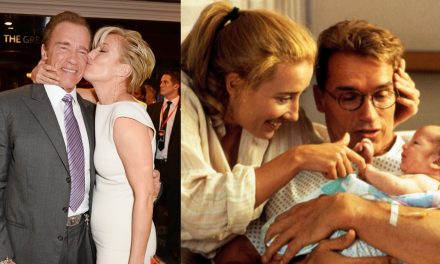 Junior: Emma Thompson volle tastare i muscoli di Schwarzenegger sdraiato a terra al loro primo incontro