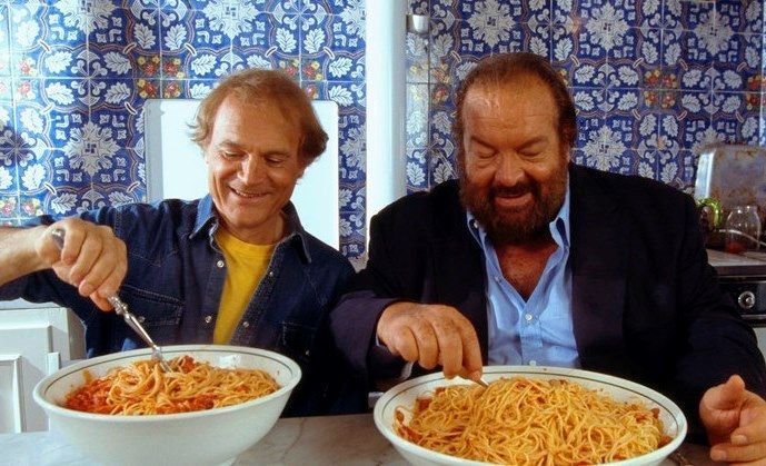 Bud Spencer, Terence Hill e la famosa foto degli spaghetti: Giuseppe Pedersoli ci racconta la storia
