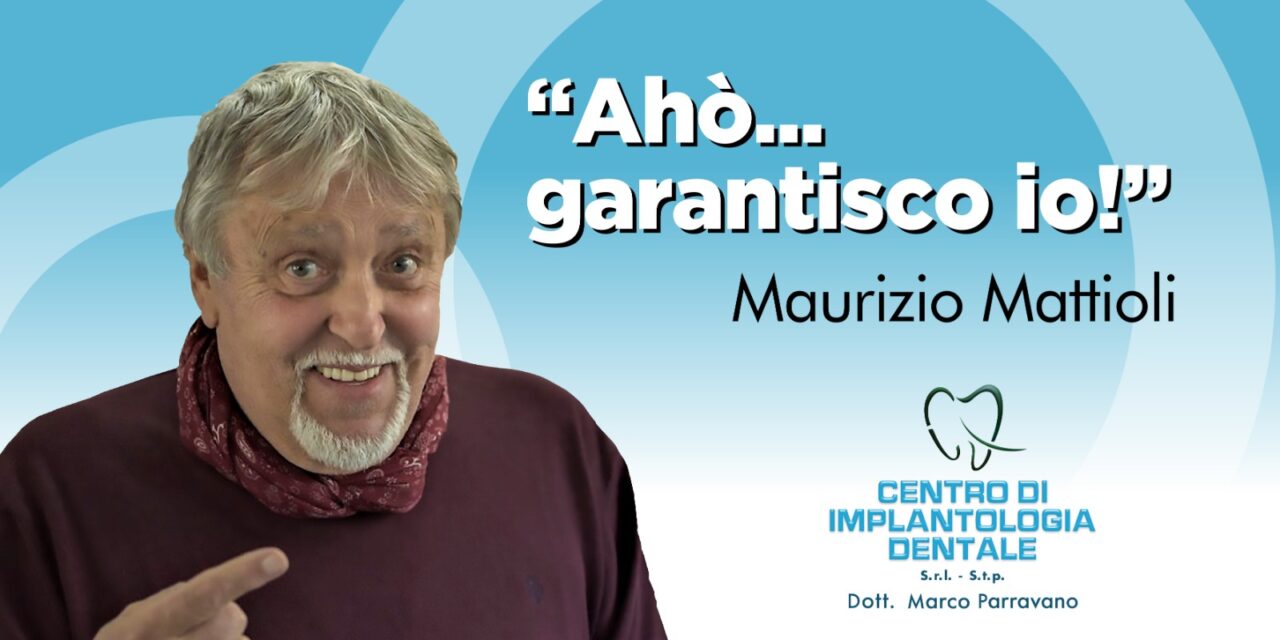 Maurizio Mattioli nel nuovo spot del Centro di Implantologia dentale Marco Parravano