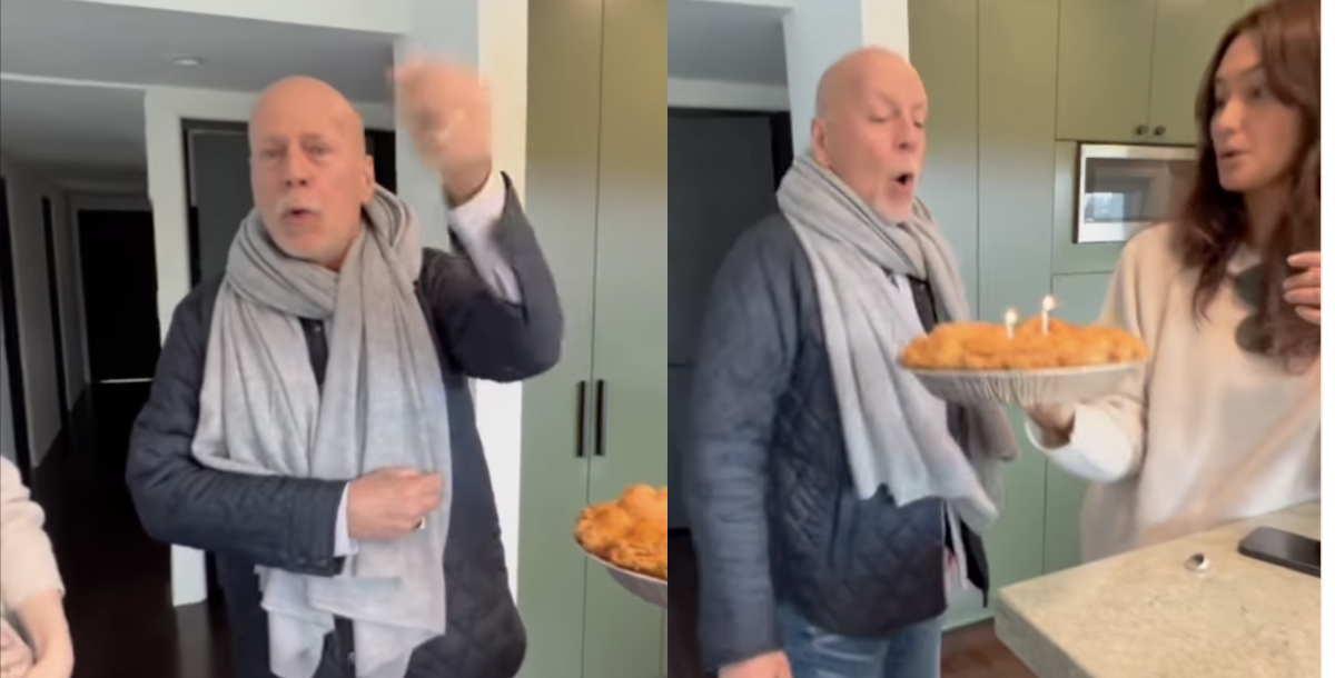 Bruce Willis compie 68 anni e festeggia con la famiglia: canta e spegne le candeline (VIDEO)