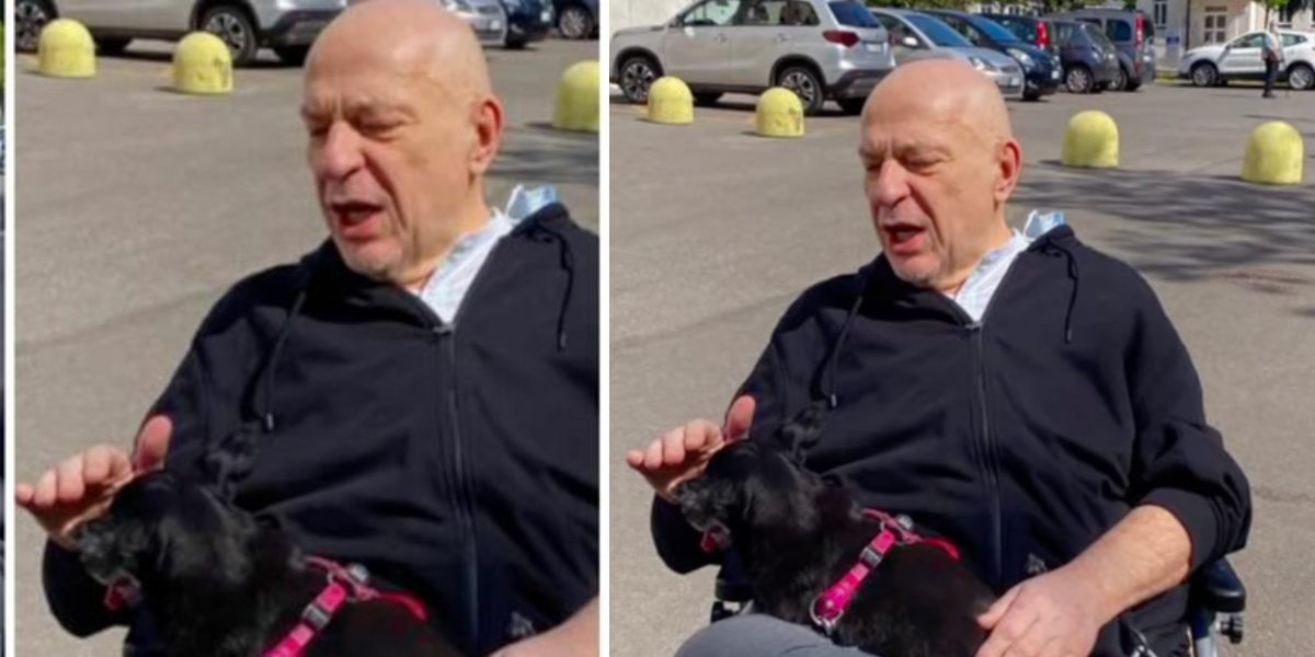 Platinette riabbraccia la sua cagnolina Kiri all’esterno dell’ospedale, il commovente video