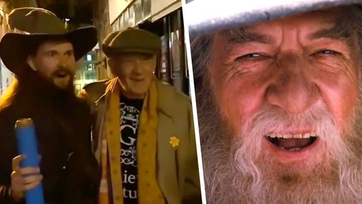 Il Signore Degli Anelli, un fan vestito da Gandalf viene sorpreso da Ian McKellen: il video è virale