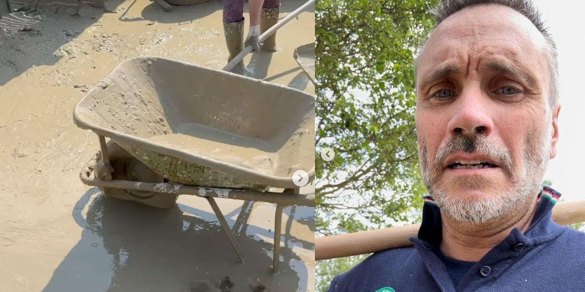Nek aiuta a spalare il fango in Emilia-Romagna e carica i volontari con “Laura non c’è”