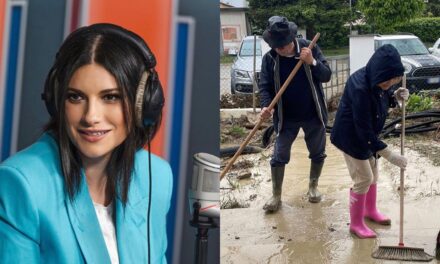 Laura Pausini, la foto dei genitori che spalano fango: “L’esempio di una vita. Forza Romagna terra mia”