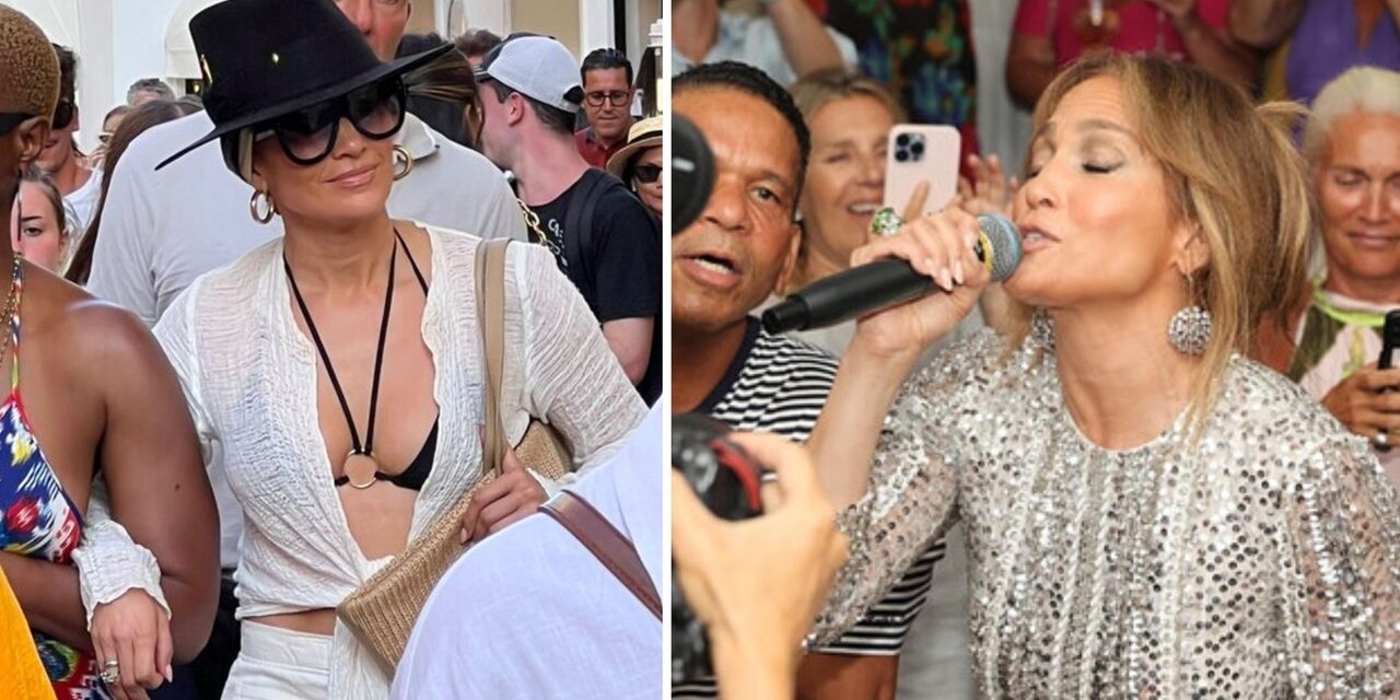 Jennifer Lopez in Costiera amalfitana, mangia e canta (senza Ben Affleck)