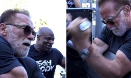 Arnold Schwarzenegger mostra i muscoli sui social: “Non sono bicipiti di un 76enne qualsiasi”