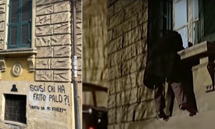 “Scusi, chi ha fatto palo?!”. L’omaggio a Fantozzi a Roma: spunta la scritta sotto la storica finestra”