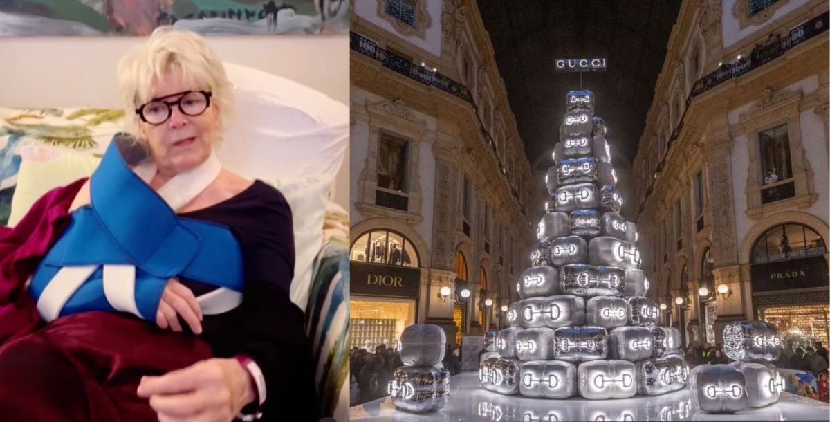 Caterina Caselli inciampa nell’albero di Natale a Milano e si frattura l’omero: “State attenti, succede a tanti”