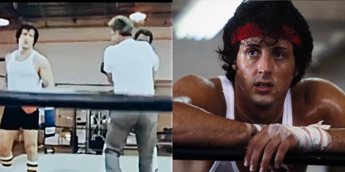 Rocky 2, Stallone condivide un raro video durante le prove del combattimento finale con Apollo