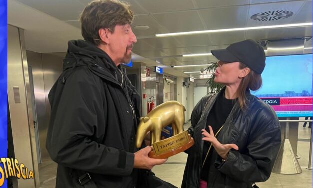 Ilary Blasi riceve il Tapiro d’oro dopo le le dichiarazioni di Cristiano Iovino: “Non posso dire nulla, ci sono una causa e un processo in corso”