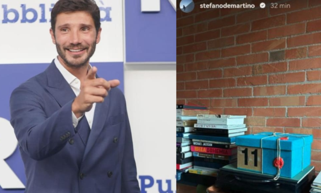 Stefano De Martino nuovo conduttore di Affari Tuoi, la foto con il vecchio pacco per il promo