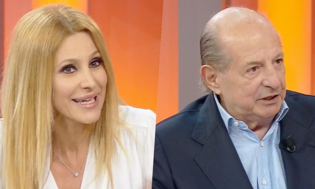 Giancarlo Magalli ed Adriana Volpe tornano in tv dopo la lite. Lui: “Abbracciarla? Che problema c’è! Solo  che è tutta ossa! Aspettiamo di tornare a lavorare insieme”