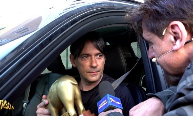 Striscia, Tapiro a Simone Inzaghi dopo la conquista dello scudetto del Napoli