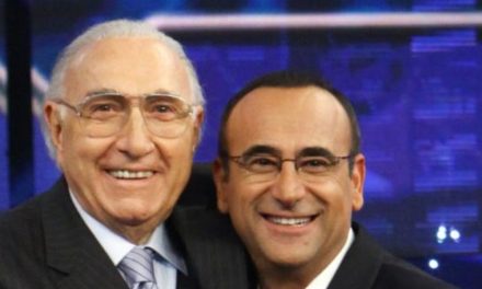 Carlo Conti ricorda Pippo Baudo: “Con te si spenge la tv , la tv che hai inventato”