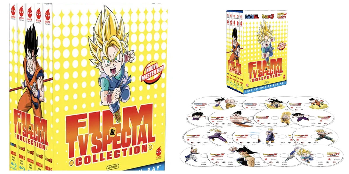Fun Factory: disponibile la Dragon Ball Film & TV Special Collection – Limited Edition Anime Factory 20 Blu-ray