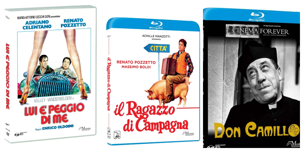 Mustang Entertainment Home Video settembre 2025: Don Camillo, Il Ragazzo di campagna e Lui è peggio di me tra le novità