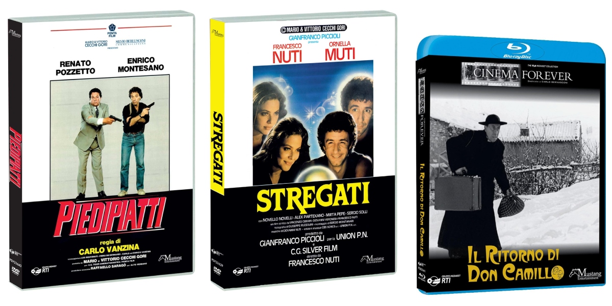 Mustang Entertainment: Piedipiatti, Stregati e Il Ritorno di Don Camillo tra le novità del mese