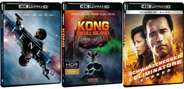 ARVITALIA: Eraser, Kong: Skull Island e Tenet in 4K tra i titoli Home Video di giugno 2026
