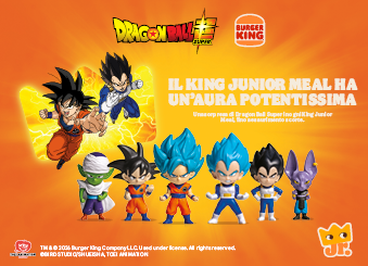 Burger King® e Toei Animation lanciano un menu in edizione limitata dedicato a “Dragon Ball Super” in Italia