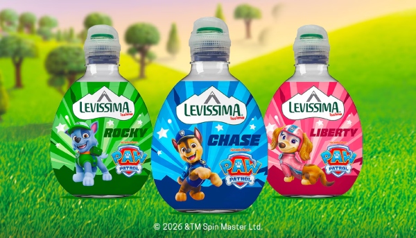 Paw Patrol arriva sulle bottigliette Levissima