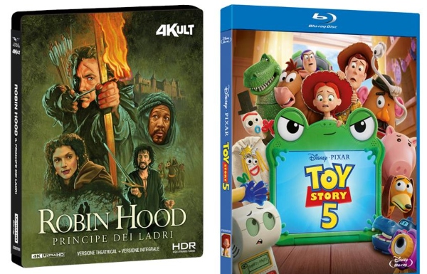 Eagle Pictures, le nuove uscite home video: Robin Hood – Il principe dei ladri in 4K e Toy Story 5 in varie edizioni